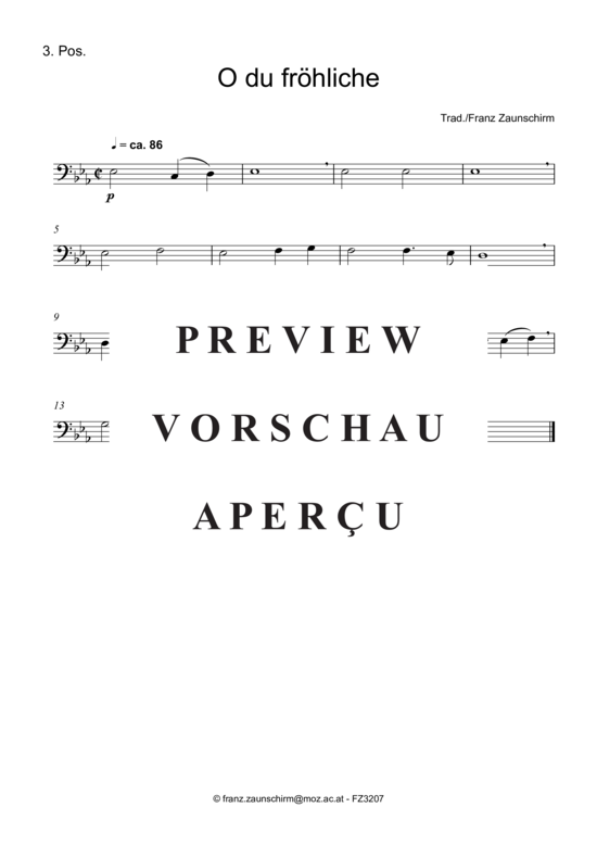 gallery: O du fröhliche , , (Quartett für 4x Posaune)