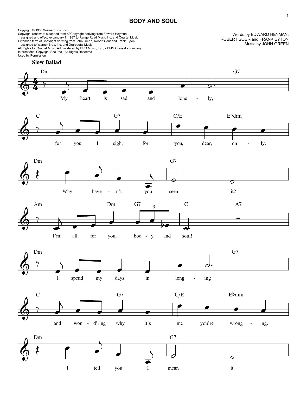 Produktbild zu: Body And Soul