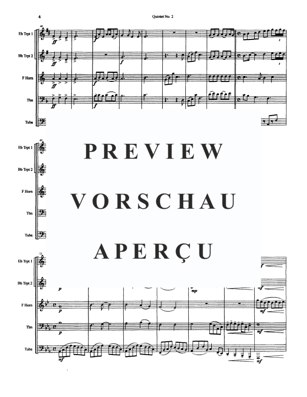 Produktgalerie: Seite 6 von 11 Quintet No. 2, , BlechblÀserquintett