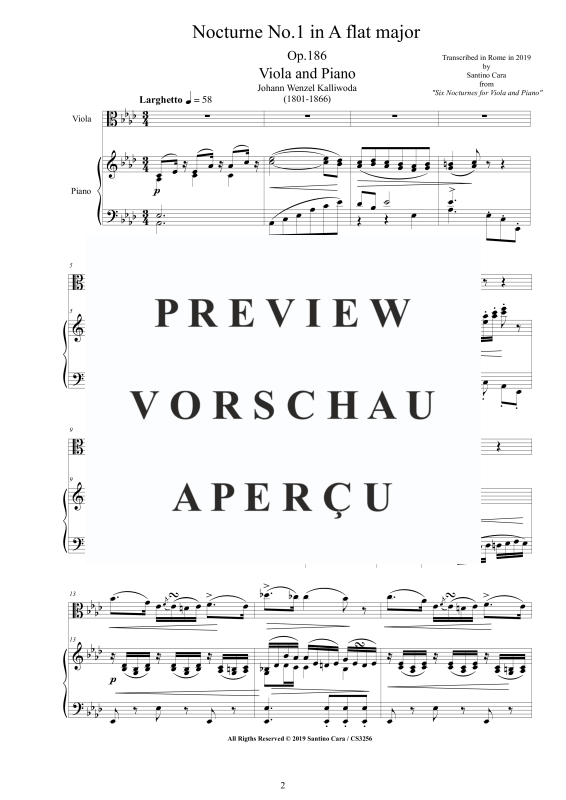 Produktgalerie: Seite 3 von 11 Nocturne Nr.1 Op.186, , Viola und Klavier