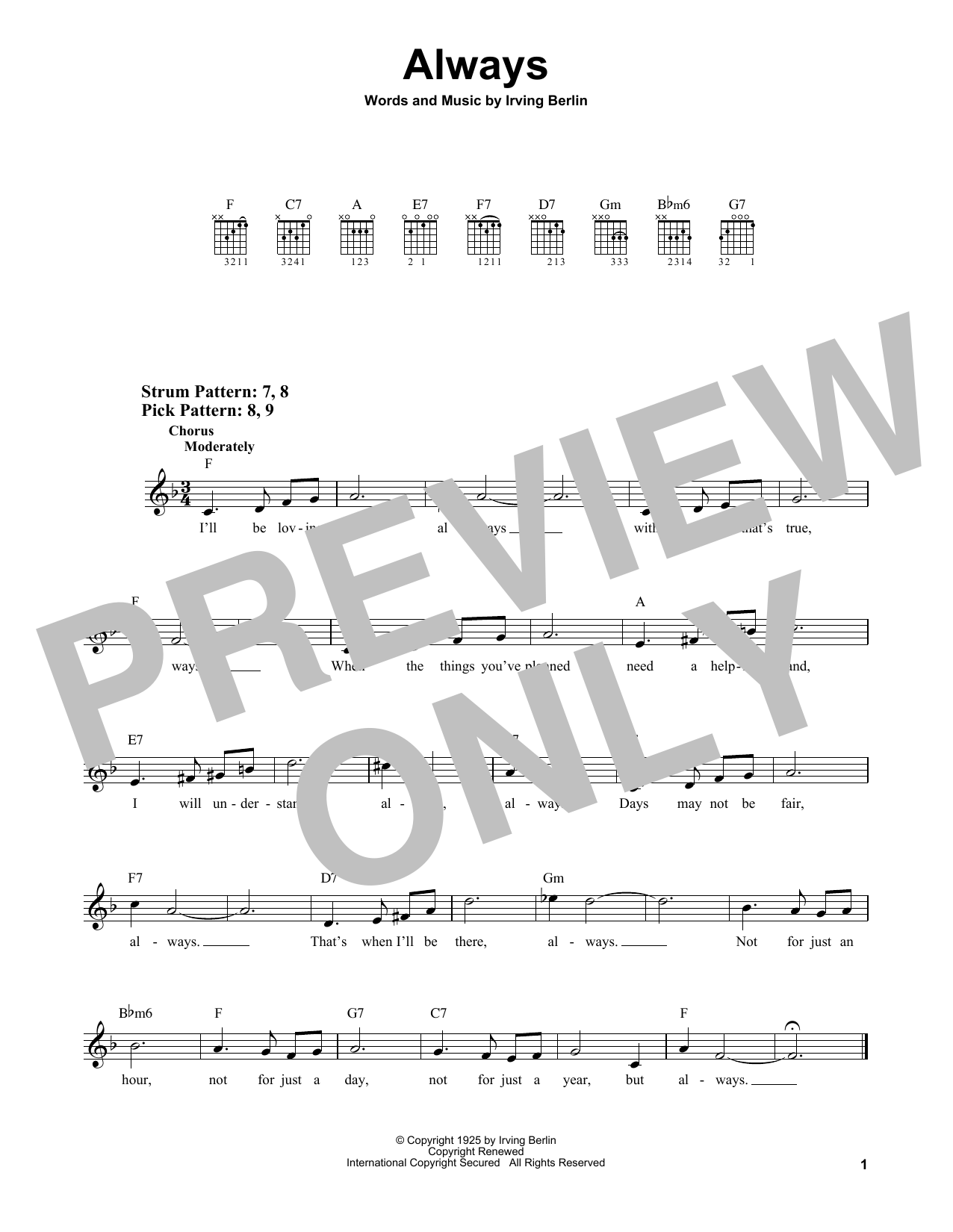 Product picture to:  Always - Irving Berlin