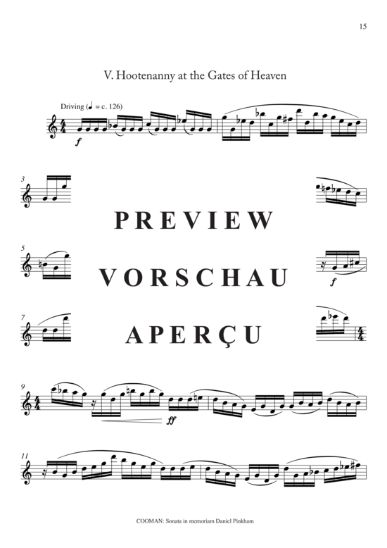 Product gallery: Page 16 of 19 Sonata in memoriam Daniel Pinkham , , (transverse flute)