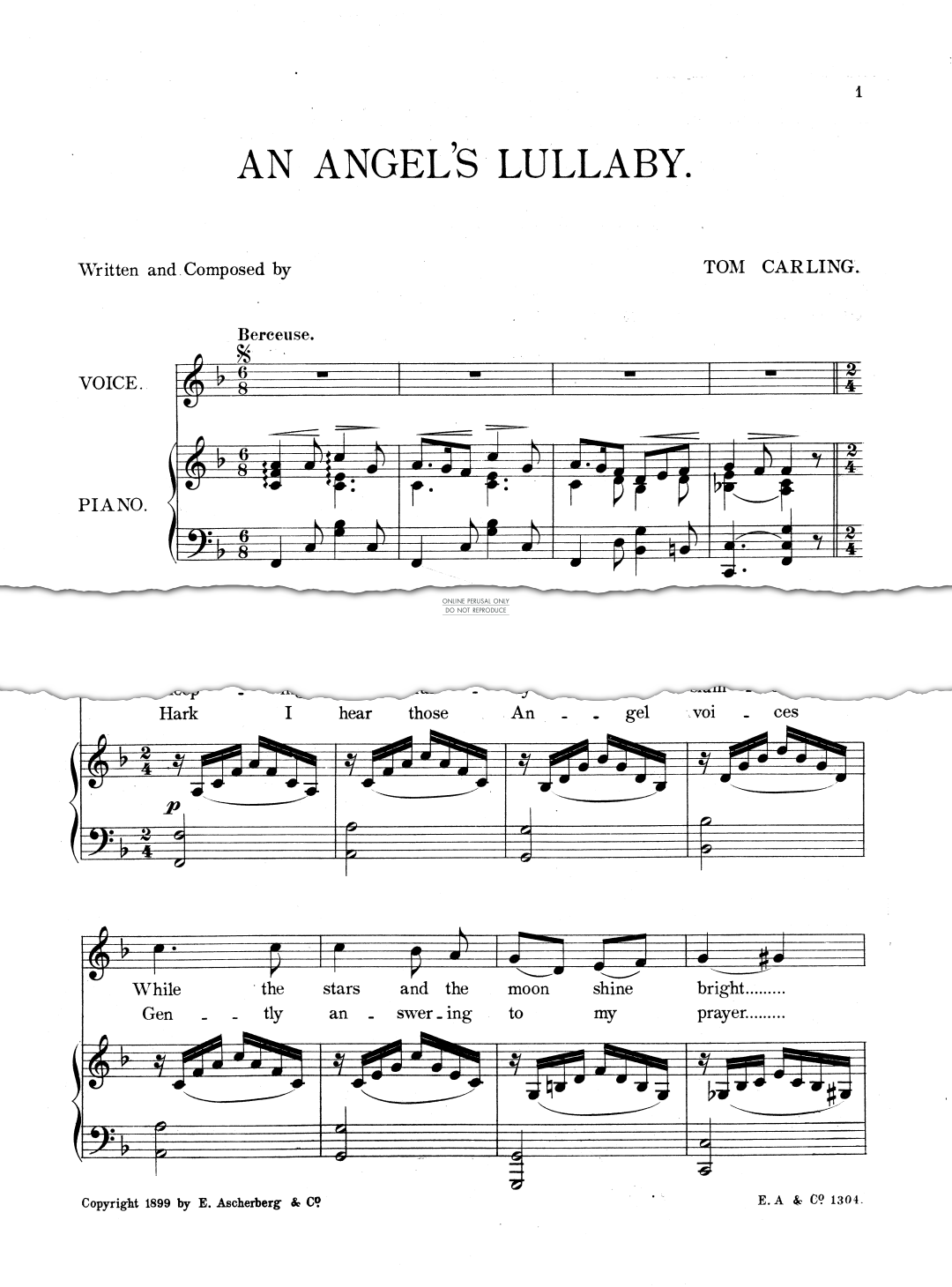 Produktgalerie: Seite 1 von 1 An Angel's Lullaby, Tom Carling, Gesang, Klavier