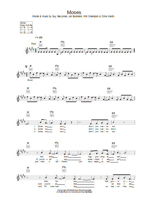 Produktgalerie: Seite 1 von 1 Moses, Coldplay, Melodieinstrument