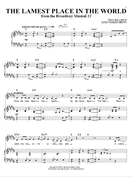 Produktbild zu: The Lamest Place In The World (from 13: The Musical)