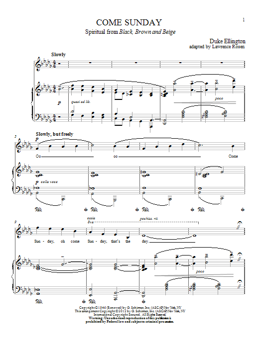 Produktbild zu: Come Sunday