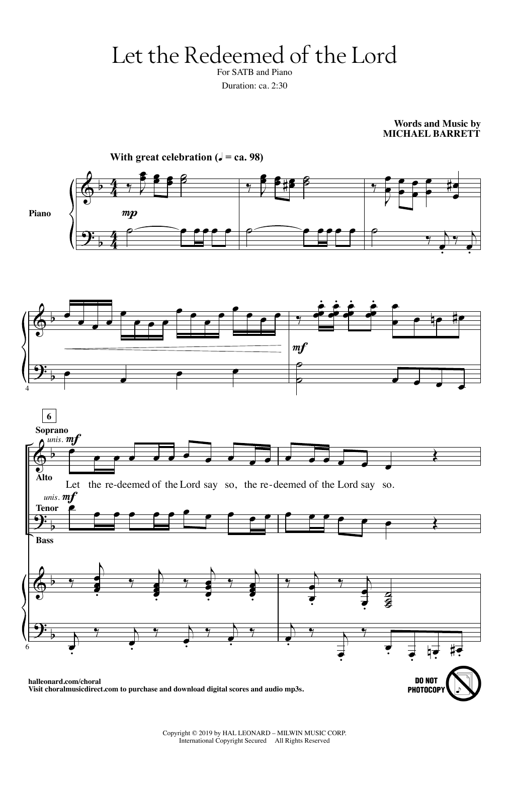 Produktbild zu: Let The Redeemed Of The Lord