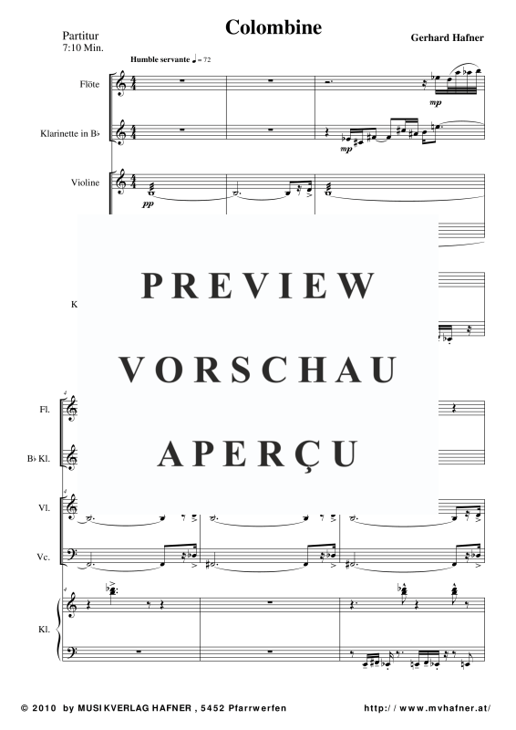 Product gallery: Page 6 of 11 Colombine, , (Mixed ensemble woodwinds, strings and piano)