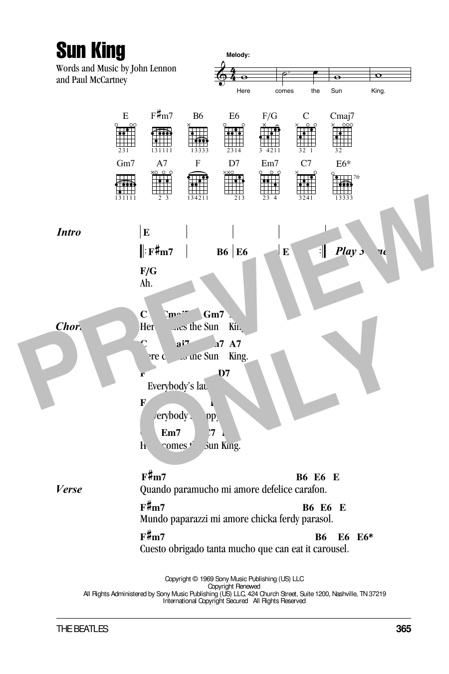 Product gallery: Page 1 of 1 Sun King, The Beatles
