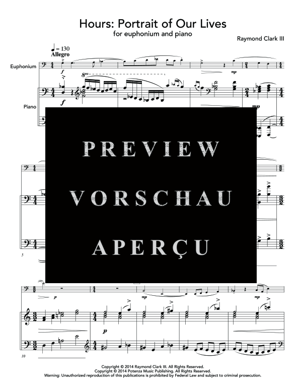 Product gallery: Page 5 of 11 Hours: Portrait of our Lives, , (euphonium and piano)