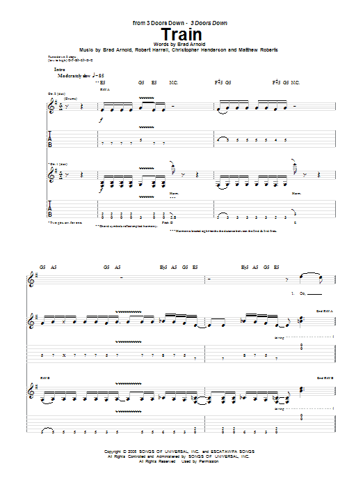 Produktgalerie: Seite 1 von 1 Train, 3 Doors Down, Gitarre