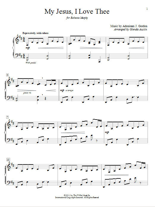 Product picture to: My Jesus, I Love Thee