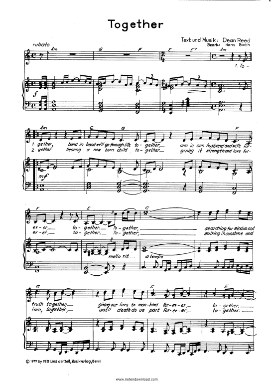 Produktbild zu: TogetherDean Reed