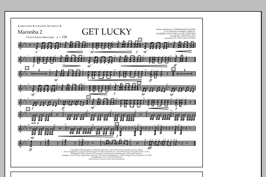 Produktbild zu:  Get Lucky - Marimba 2 - Tom Wallace