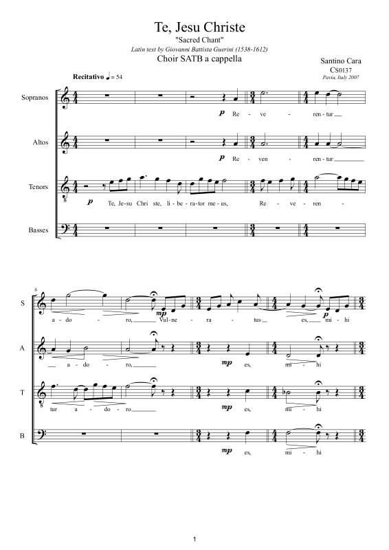 Produktbild zu: Te, Jesu Christe - Sacred ChantSantino Cara
