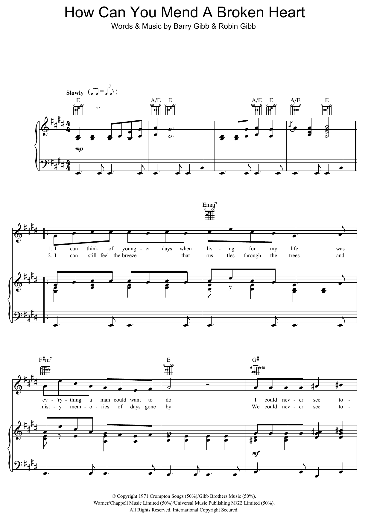 Produktgalerie: Seite 1 von 1 How Can You Mend A Broken Heart, Michael Bublé, Gesang, Gitarre, Klavier