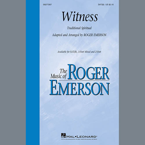 Product picture to: Witness (Arr. Roger Emerson)