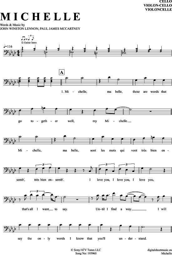 Produktbild zu: Michelle The Beatles