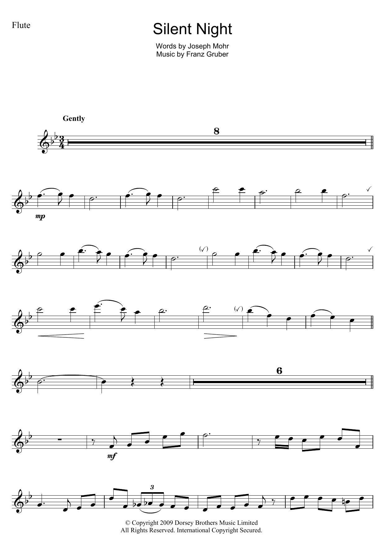 Product gallery: Page 1 of 1 Silent Night, Traditional Carol