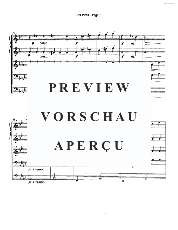 Produktgalerie: Seite 7 von 11 Per Pieta, , Blechbläser Quintett