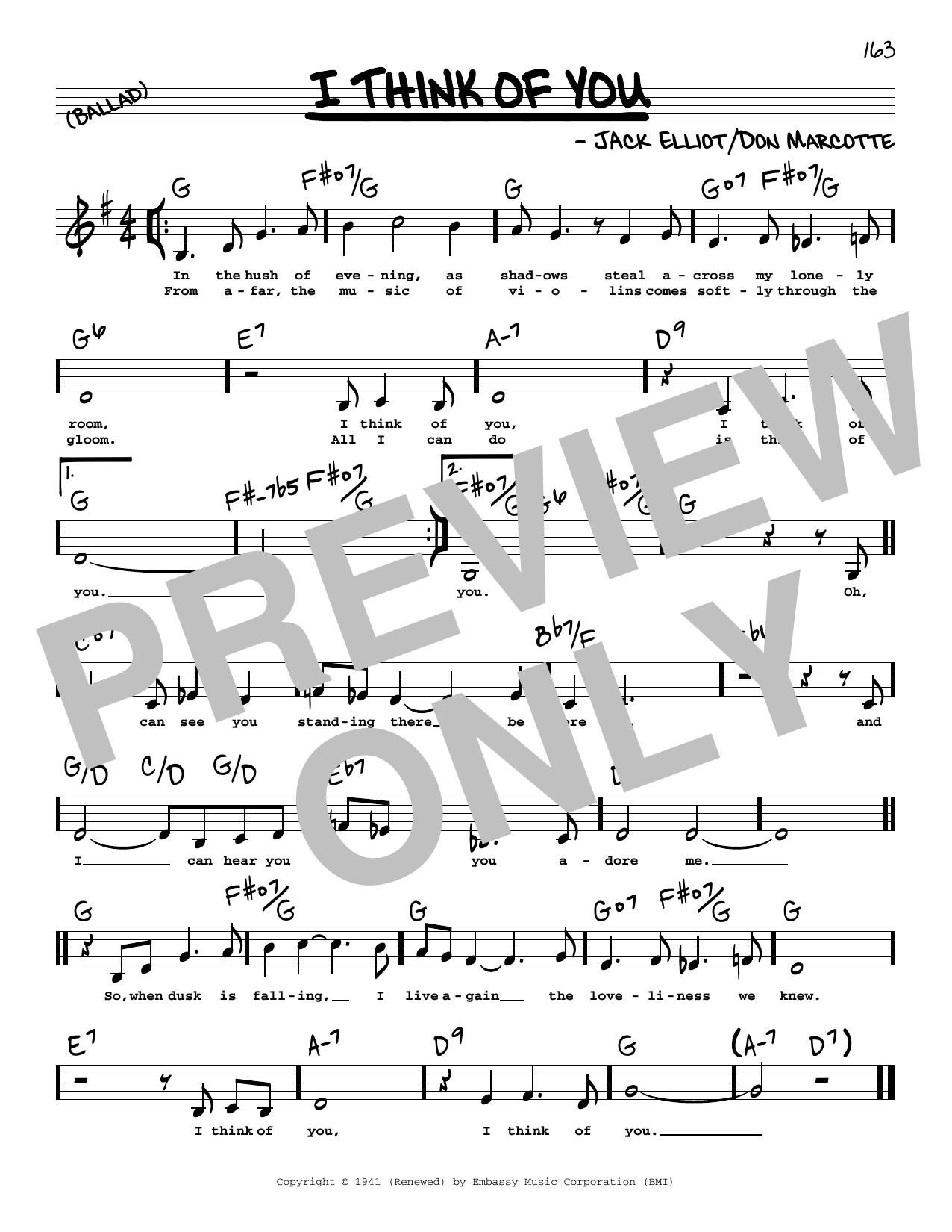 Produktbild zu: I Think Of You (Low Voice)