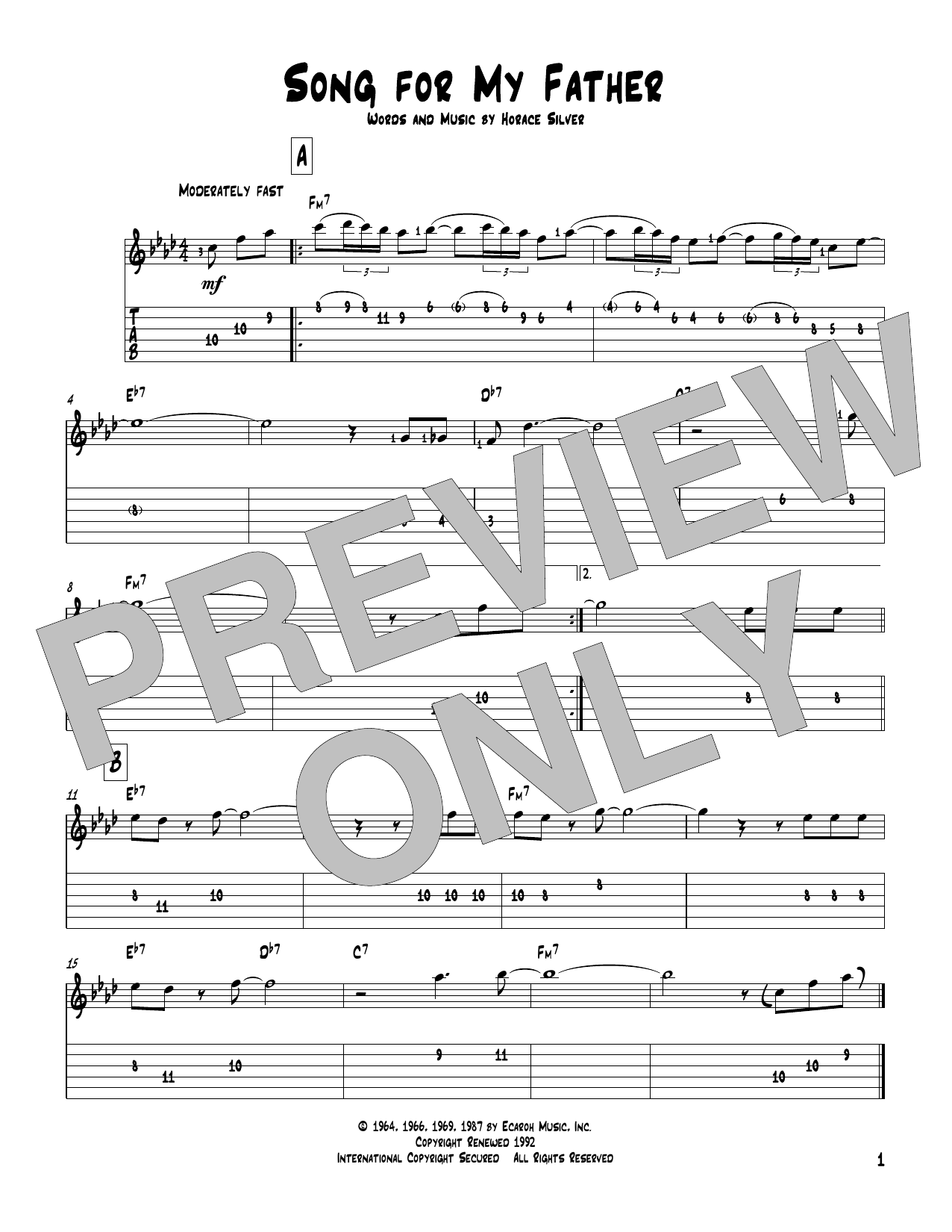 Produktbild zu:  Song For My Father - Horace Silver