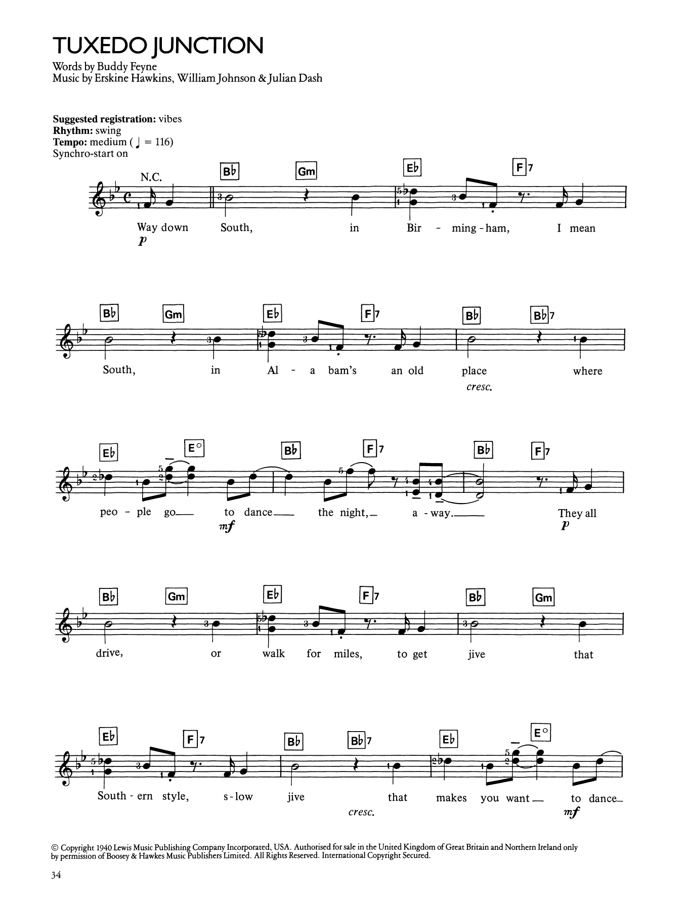 Produktgalerie: Seite 1 von 1 Tuxedo Junction, Buddy Feyne, Melodieinstrument