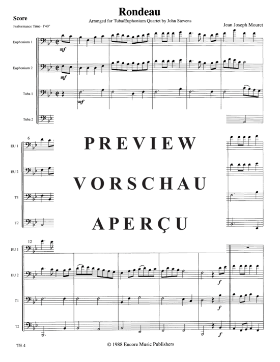 Product gallery: Page 3 of 13 Rondeau , , (Tuba Quartett EETT)