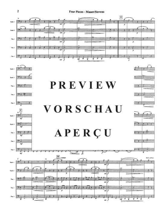 Product gallery: Page 4 of 21 Four Pieces , , (Tuba Quintet EETTT)