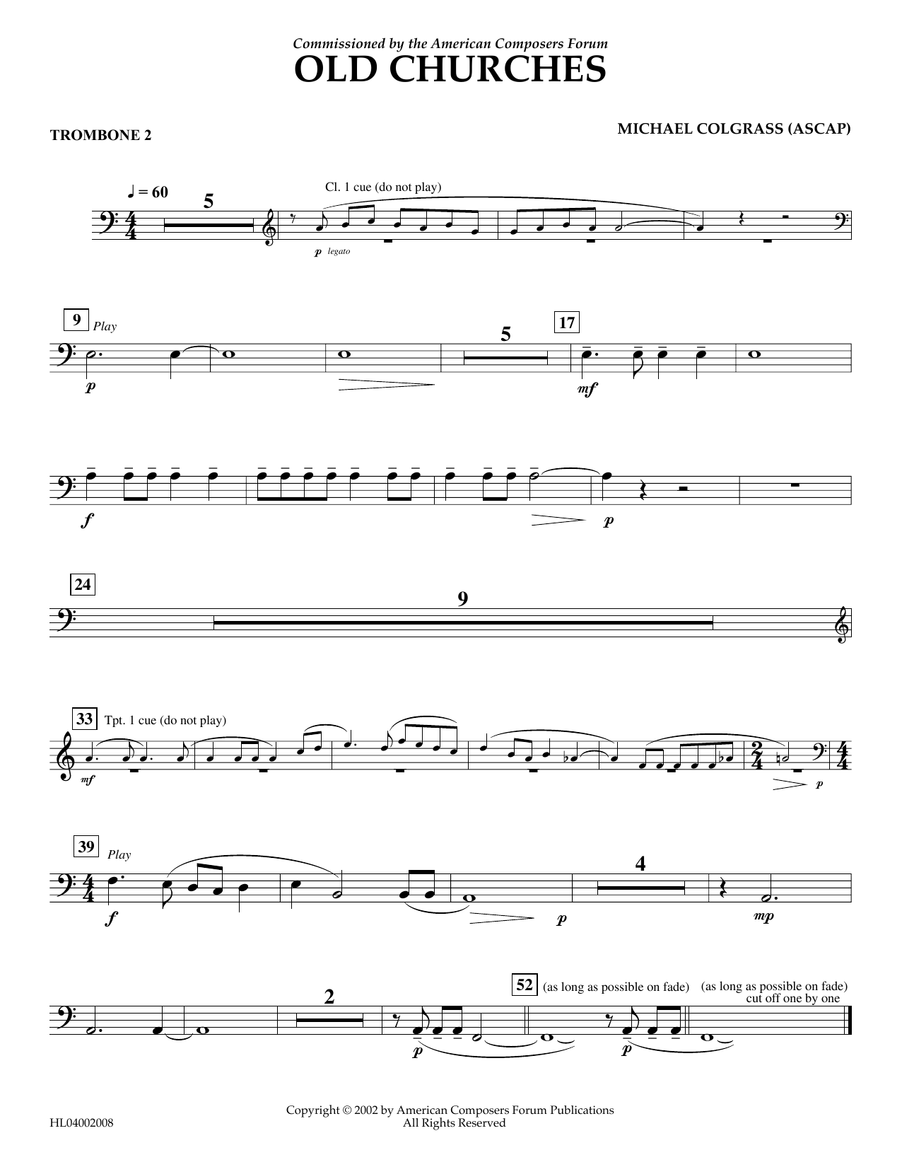 Produktbild zu: Old Churches - Trombone 2