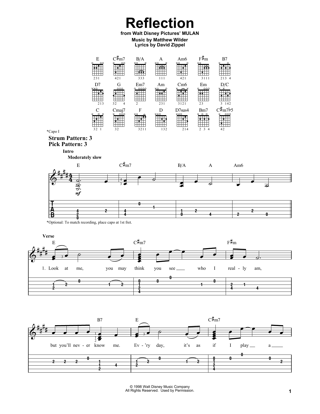 Produktbild zu: Reflection (Pop Version) (from Mulan)