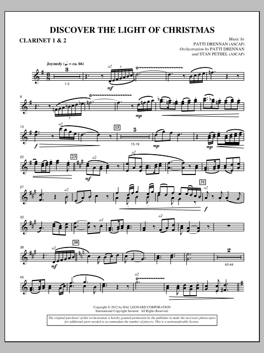 Produktbild zu: Discover The Light Of Christmas - Bb Clarinet 1,2