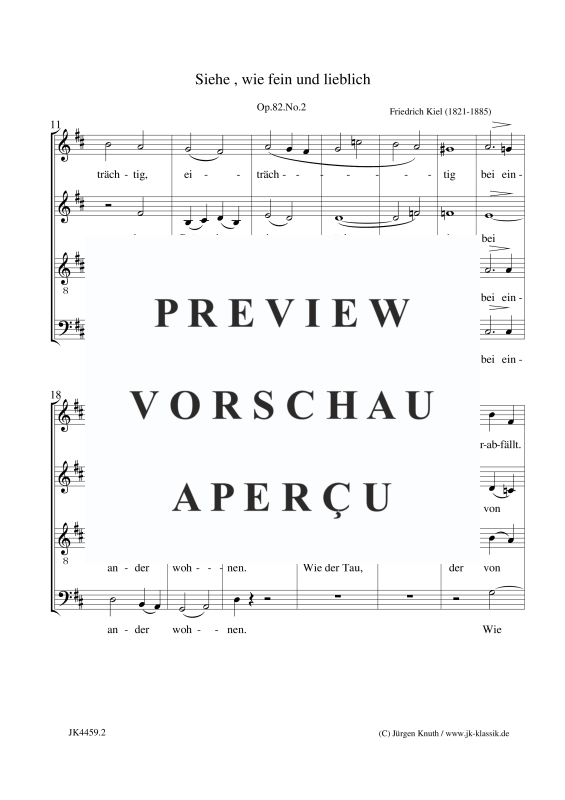 Produktgalerie: Seite 3 von 5 Siehe, wie fein und lieblich Op.82 No.2, , Gemischter Chor