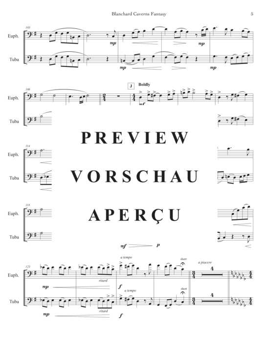Product gallery: Page 7 of 21 Blanchard Caverns Fantasy , , (euphonium, tuba + piano)