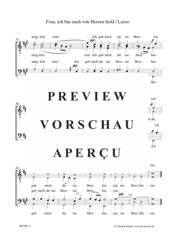 gallery: Frau, ich bin euch von Herzen hold, , (Männerchor)