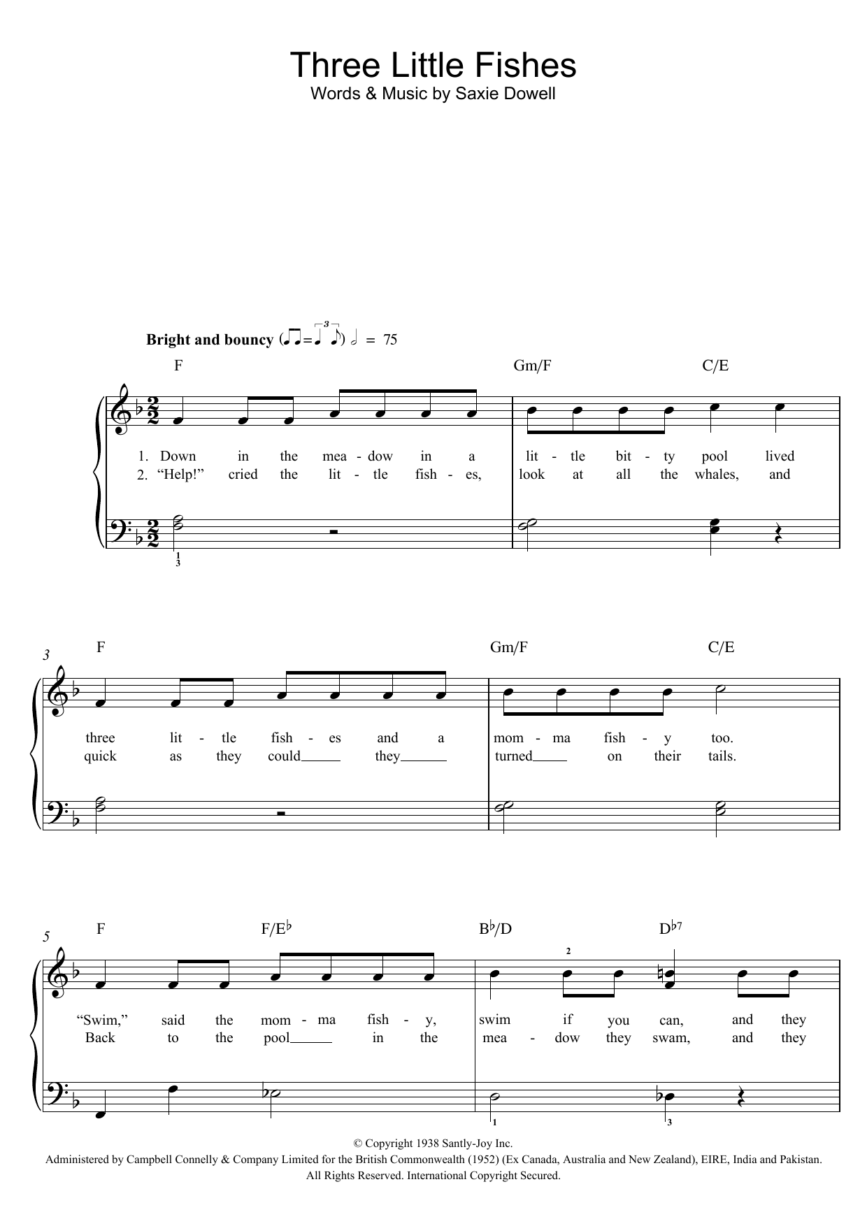 Produktgalerie: Seite 1 von 1 Three Little Fishes, Saxie Dowell, Klavier