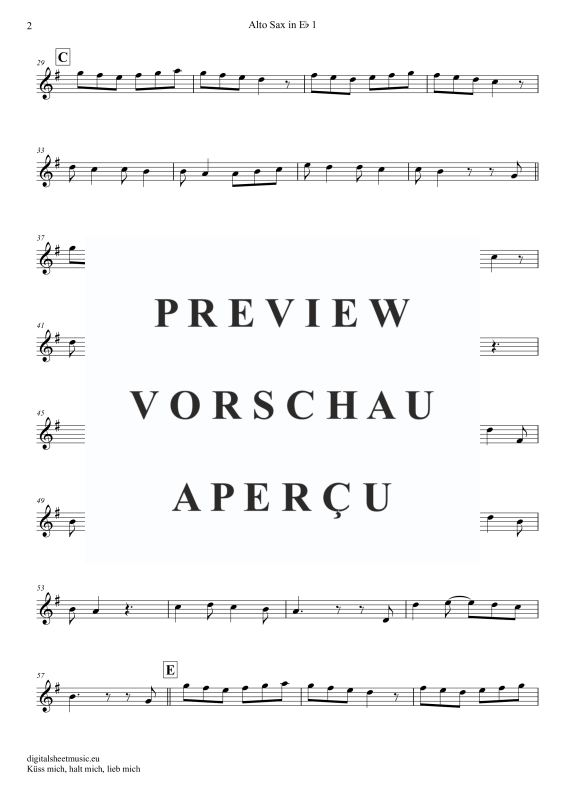 Produktgalerie: Seite 8 von 11 Küss Mich, Halt Mich, Lieb Mich, Egli, Beatrice, (Saxophon Trio AAA(T) + Klavier)