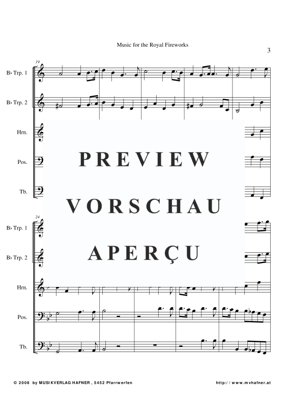 gallery: Music for the Royal Fireworks, , (Blechbläser Quintett)