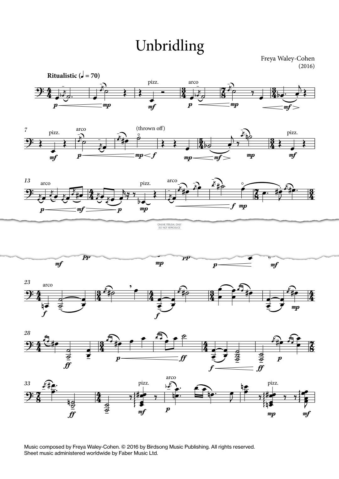 Produktgalerie: Seite 1 von 1 Unbridling, Freya Waley-Cohen, Kontrabass