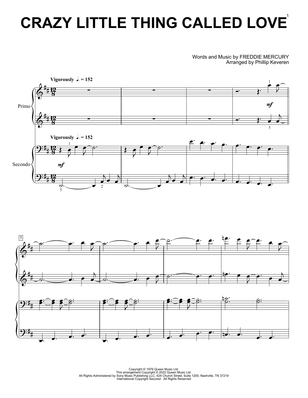 Product picture to: Crazy Little Thing Called Love (arr. Phillip Keveren)