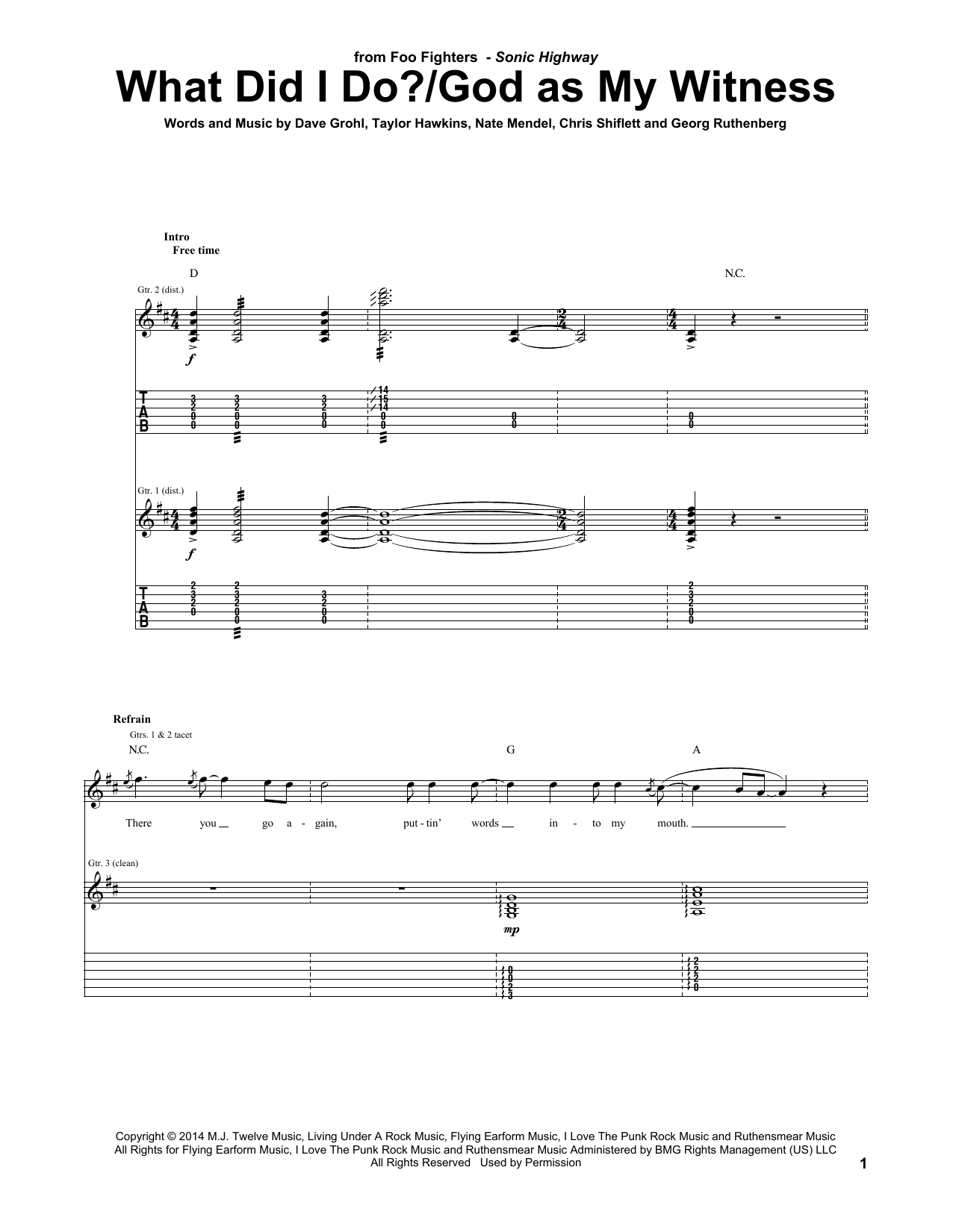 Product gallery: Page 1 of 1 What Did I Do?/God As My Witness, Foo Fighters