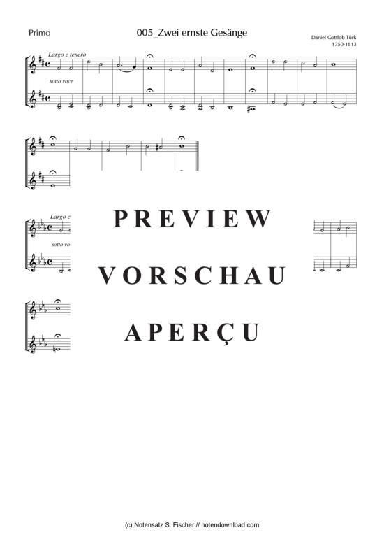 Produktgalerie: Seite 3 von 3 Zwei ernste Gesänge , , (Klavier vierhändig)