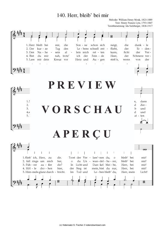 Product picture to: Herr, bleib bei mir  William Henry Monk, 1823-1889 / Henry Francis Lyte, 1793-1847 
