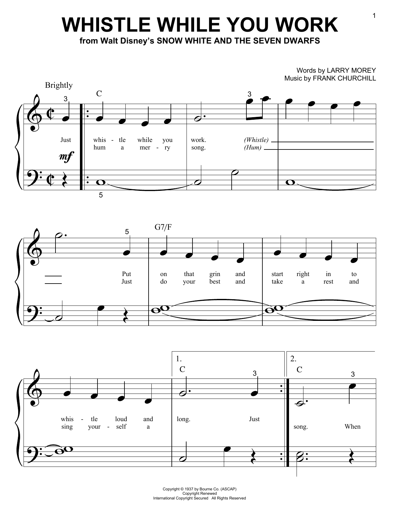 Produktbild zu: Whistle While You Work (from Snow White And The Seven Dwarfs)
