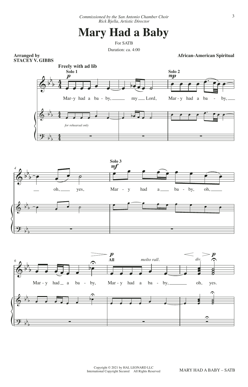 Product picture to: Mary Had A Baby (arr. Stacey V. Gibbs)