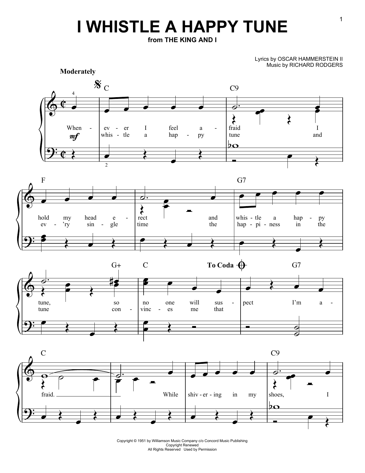 Produktgalerie: Seite 1 von 1 I Whistle A Happy Tune, Rodgers & Hammerstein, Klavier