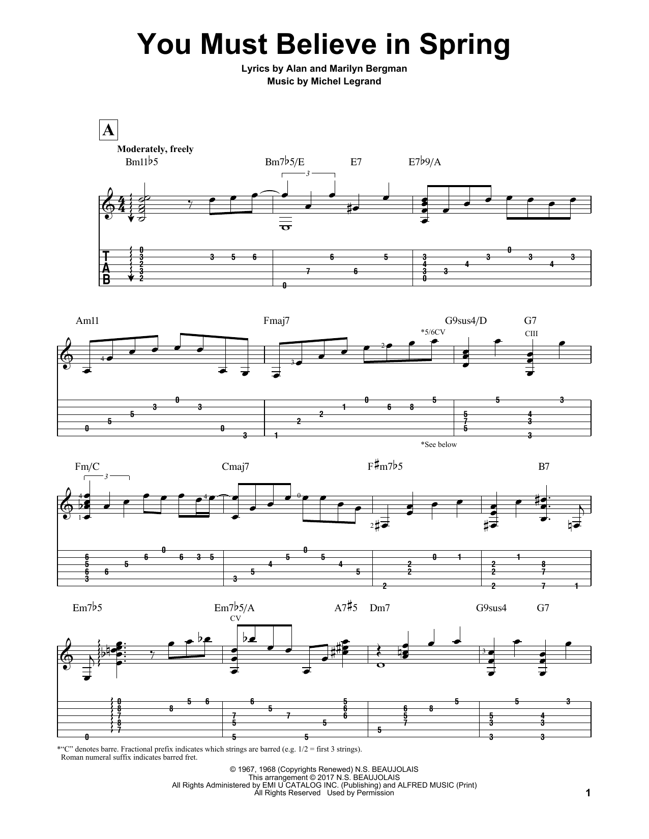 Produktbild zu: You Must Believe In Spring (arr. Matt Otten)