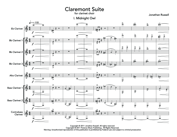 Produktgalerie: Seite 1 von 11 Claremont Suite, , (Klarinettenchor)