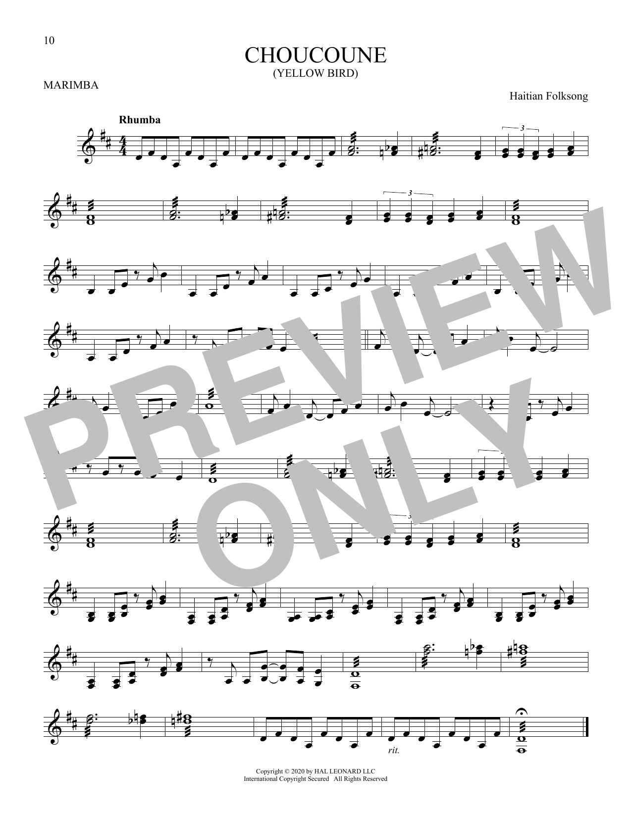 Produktgalerie: Seite 1 von 1 Choucoune, Haitian Folksong, Marimba
