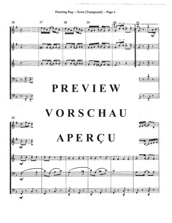 Produktgalerie: Seite 8 von 21 Haunting Rag , , (Blechbläser Quintett)